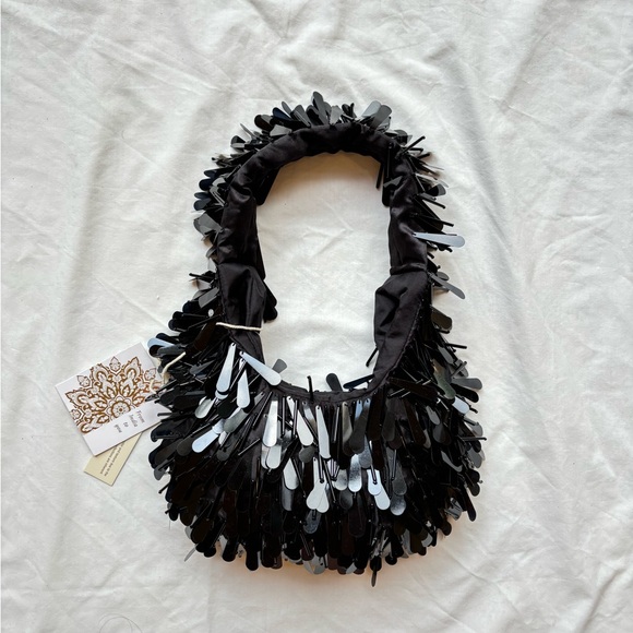 n/a Handbags - TJ Maxx Marshall's viral black hand beaded sequin shoulder bag bead bag